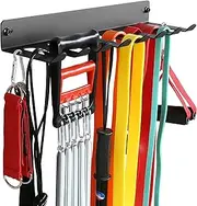 Multi-Purpose Gym Equipment Storage Rack Resistance Bands Storage Hanger Barbell Rack Heavy Duty Gym Rack for Exercise Bands, Lifting Belts and Jump Ropes