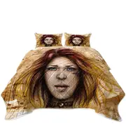 Beautiful Art Drawing Quiline Graceful Girl Coverlet