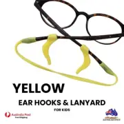 Kids Silicone Head Strap Ear Hooks for Glasses Eyeglass sunglasse Yellow