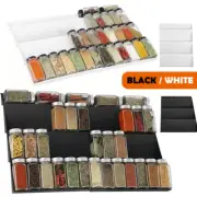 Glass Spice Jars Bottles 120ml Empty Square Spice Containers w/Black Metal Lids