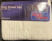 King Sheet Set Ellison 50% Cotton/50% Polyester New in Pkg 200 thread PET RESCUE