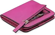 [KaMbLe] Women's Small Purse with RFID Protection, Mini Short Purse Women Leather with Zip Wallet, Soft Comfortable Cute Coin Pocket Purse