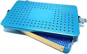 CSTAL Instruments Sterilization Box with Silicone Mat, High Temperature and High Pressure Resistant Sterilization Tray, Aluminum Alloy Disinfection Case