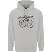 Pew Hands Funny Lightsaber Sci-Fi Mens 80% Cotton Hoodie