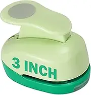 Circle Punch 3 Inch Craft Hole Punch - Large Circles Craft Punch Green Handmade Big Paper for Crafting Scrapbooking Cards Gift Wrapping Albums Photos Office Supplies