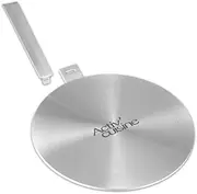 ACTIV CUISINE 9.45 Inch Stainless Steel Induction Heat Diffuser Plate for Gas, Glass, Induction Cooktops with Removable Handle