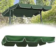 Swing Canopy Replacement Top Waterproof Hammock Canopy Cover Top Sun Shade Swing Cover for Outdoor Patio Garden Swing Chair(Green,195 * 125 * 15cm)