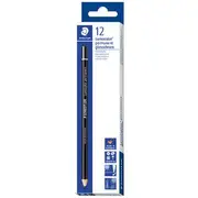 Staedtler Lumocolor Glasochrom Permanent Pencil Black 12 Pack