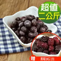 在飛比找蝦皮商城優惠-現貨供應中 幸美生技 冷凍栽種藍莓2KG免運組+加贈黑莓1k