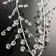 46" Clear Diamond Beaded Garlands Wire String Acrylic Crystal Garland Wedding Party Decoration Wreath DIY Wedding Centerpiece Decor Crystal Diamond Branch (Pack of 10)