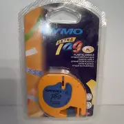 1PK Black on Blue Plastic Label Tape Refills 12mm x 4m for DYMO LetraTag 91335