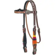 PONY PECOS BROWBAND HEADSTALL-BROWN OR BLACK