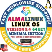 AlmaLinux OS 9.4 USB Flash Drive | MINIMAL EDITION | AMD64 | MAC/PC | Alma Linux