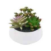 UN-REAL 15cm Artificial Trio Succulent In Sandy Pot