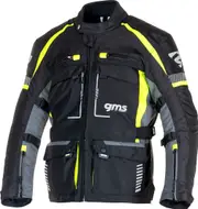 GMS-Moto Everest 3in1, textile jacket waterproof , color: Black/Grey/Neon-Yellow , size: S