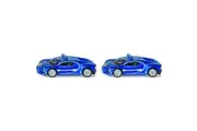 2x Siku Bugatti Chiron Gendamerie Diecast Kids Children Vehicle Toy Blue 3y+