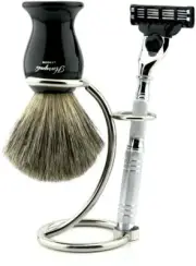 Super Badger Shaving Set for Men with 3 Edge Razor,3 Pieces Shaving Brush Kit