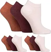 Gentle Grip 9 Pairs Ladies Diabetic Trainer Socks Cushioned Wide Calf Ankle Socks for Swollen Legs