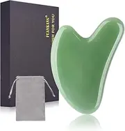 Gua Sha Facial Tools Stone Massage GuaSha Tool for Face (Green)