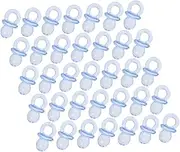 MOLUCKFU 150 pcs Mini Acrylic Pacifiers for Shower Games Clear Pacifiers for Shower Favors for Newborn Celebrations and Decorations Portable Safe Design