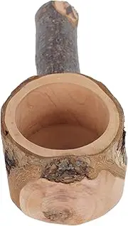 Gatuida Practical Bird Stand Parrot Wooden Bowl Bird Climbing Stand Wood Construction