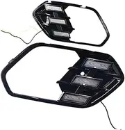 Wivplex for Escape, for Kuga, 2016 2017 2018 1 Pair Car LED Daytime Running Light Yellow Turn Signal DRL Lamp Daylight Fog Lamp Car Turn Signal Light(Black White and Yellow)
