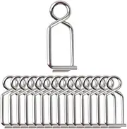 Generic 15Pcs Fast Lock Clips Easy and Secure Fishing Swivels Quick Change Lure Clips for Blowing Tube Squid Jig Fishing Accessories