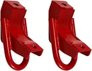 Mqetly 2Pcs Front Tow Hooks Directly Replace Easy to Install Accessory Trailer Hooks Metal for V6-3.4L Practical Sturdy Red
