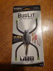 Nite-Ize BugLit LED Micro Flashlight-Gear Tie Black New in Package