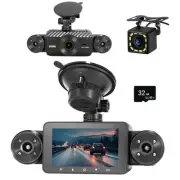 4 Channel Dash Cam 360° View, Include Front & Rear Left Right Camera Support ...