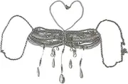 [Oshhni] Body Chain Bra for Women Beach Cosplay Adjustable Bra Chain Jewelry Fashion Shoulder Necklaces for Prom Concerts Fancy Dress