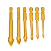 6pcs 4-12mm Spear Point Head 1/4 Inch Hex Shank Ceramic Tile Glass Drill Bit Set
