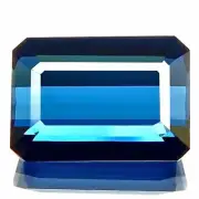 3.79ct Natural Indicolite Tourmaline Best Neon Blue Octagon Cut Loupe Clean Gem