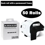 50Roll 2-3/7"x1-1/7" White Paper Address 800 Labels For Brother QL-580N DK-1209