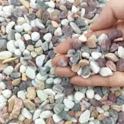 2 Lbs Natural Mixed Color Pea Gravel Pebbles, 3/8 Inch Decorative Rocks