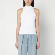 [Roberto Collina] White Ribbed Tank Top L White