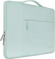 MOSISO Laptop Sleeve Compatible with MacBook Air/Pro, 13-13.3 inch Notebook, Compatible with MacBook Pro 14 inch M3 M2 M1 Chip Max 2023-2021, Polyester Multifunctional Briefcase Bag, Mint Green