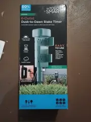 Smart Outdoor Outlet Stake Timer Dusk to Dawn Photocell Lawn Sprinkler System