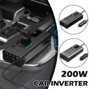 200W Car Power Inverter, 12V to 110V/220V Car Cigarette-Lighter PD Adapter H8W7