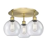 Innovations Lighting 516-3C-11-20 Athens Flush Athens 3 Light - Brass