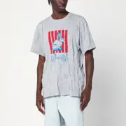 [Bottega Veneta] Crushed cotton printed jersey t-thirt L Grey