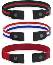 [Gipoowaa] 3 PCS No Buckle Stretch Belt, Comfortable Invisible Elastic Belt, Universal Men and Women, Perfect for Jeans, Pants and Skirts