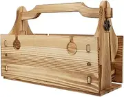 Happyyami Practical Folding Wood Table Storage Basket Multi-Functional Portable Outdoor Use Table for Study and Picnic