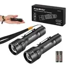 2-Pack 150 Lumens Super Small Mini LED Flashlight, Zoomable Flashlight with L...