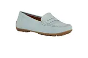 Geox Womens/Ladies Kosmopolis Suede Moccasins (Light Blue) - UTFS10660