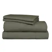 Ardor Boudoir Vintage Washed Fitted Sheet w/ Pillowcase Set Khaki