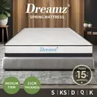 Dreamz Pocket Spring Mattress Bed Queen Double King Single Foam Medium Firm 21CM