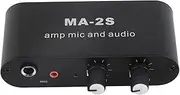 Nutriess Audio Preamplifier Double Op Amp 3 Output Ports Aluminum Headphone Amplifier for Loudspeaker and Phonograph with Small Stereo Design