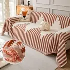 Double-sided Printing Couch Blanket Scratch Proof Sofa Cover Bed Blanket