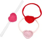 OATIPHO Elegant Crochet Heart Headband 3 Pack Girls Headband Toddler Hair Accessories Baby Hairband Stylish Boys and Girls Headwear